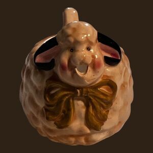 Antique 1940s Art 1/2 Cup Lamb Sheep Creamer/Milk Dispenser TIC Pottery